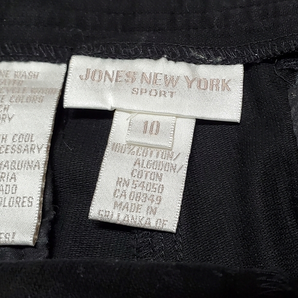 VINTAGE 90s Jones New York Black High Rise Loose Fit Lightweight Carpenter Pants - Picture 11 of 12